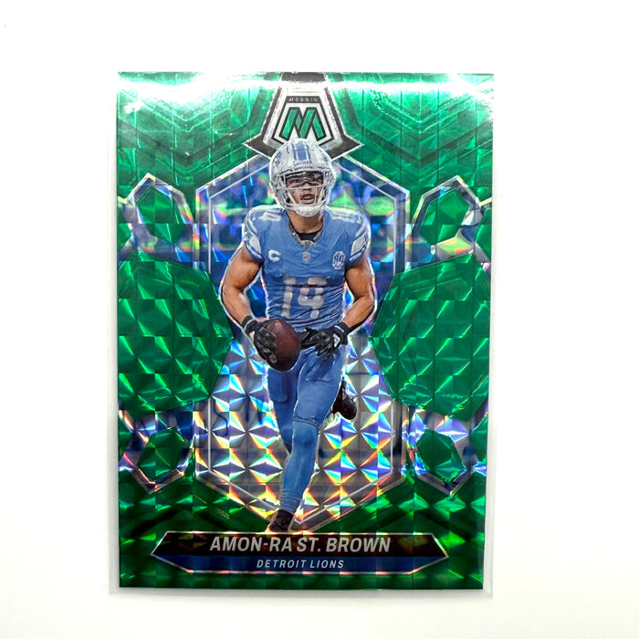 2024 Panini Mosaic NFL Amon-Ra St. Brown Green Mosaic Prizm #74