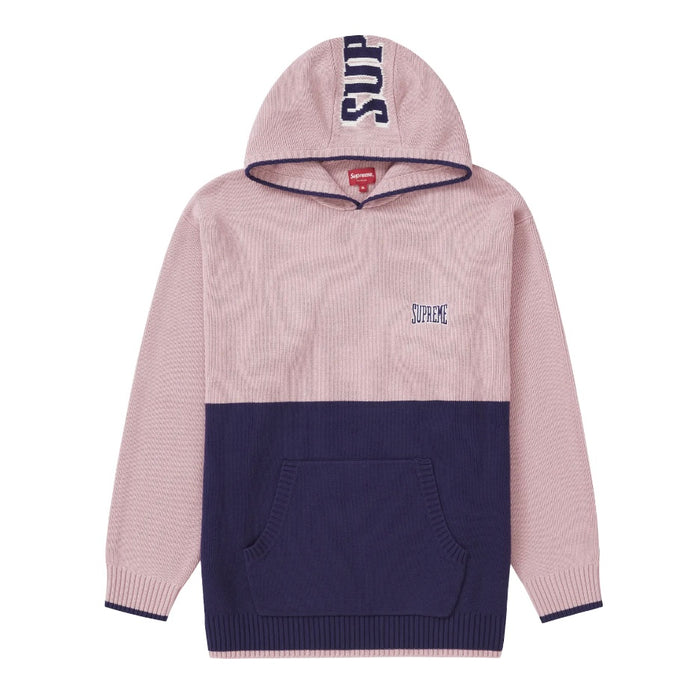 Supreme 2-Tone Hooded Sweater Pink