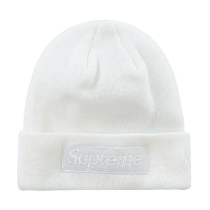 Supreme New Era Box Logo Beanie (FW23) White