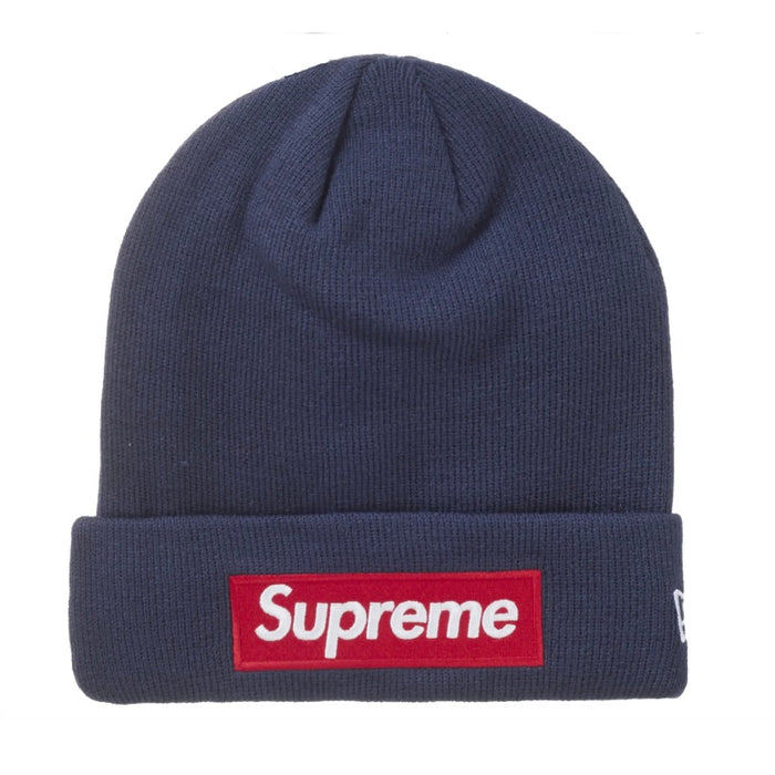 Supreme New Era Box Logo Beanie (FW24) Navy