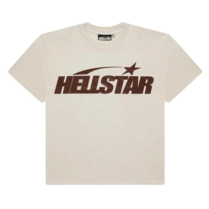 Hellstar Classic T-Shirt (Gel Print) White/Brown