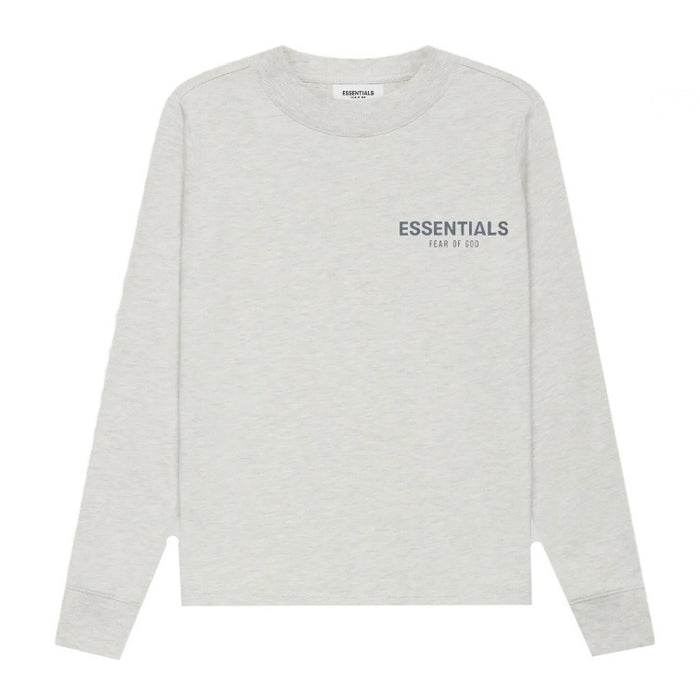 Fear of God Essentials Kids Long Sleeve T-shirt Oatmeal Heather/Light Heather Oatmeal