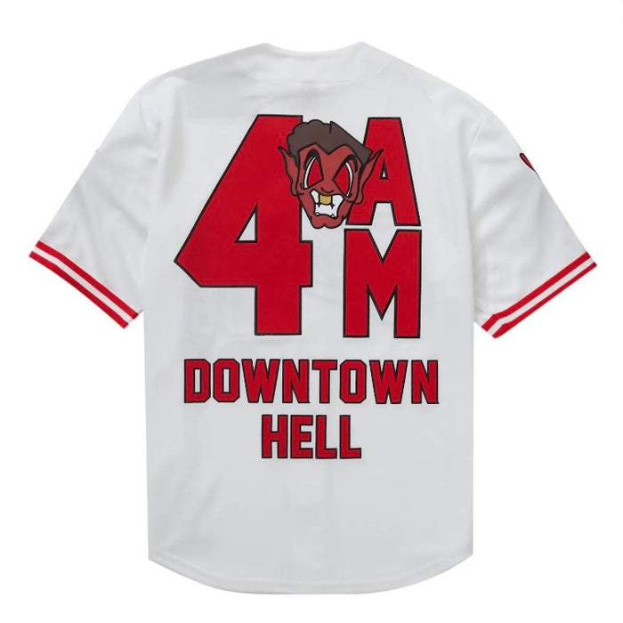 Supreme Mitchell & Ness Downtown Hell Baseball Jersey White