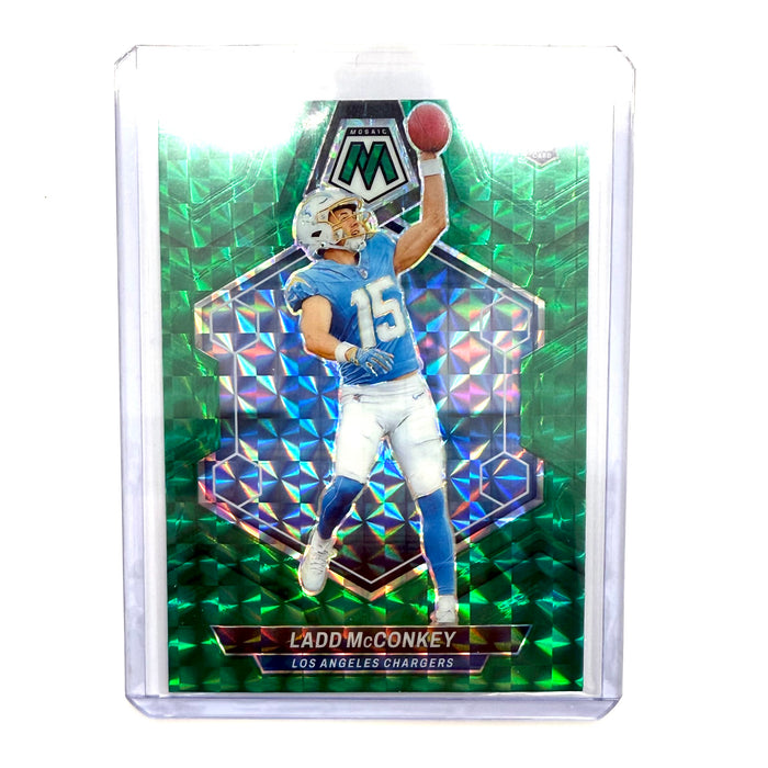 2024 Panini Mosaic NFL Ladd McConkey Green Mosaic Prizm #334