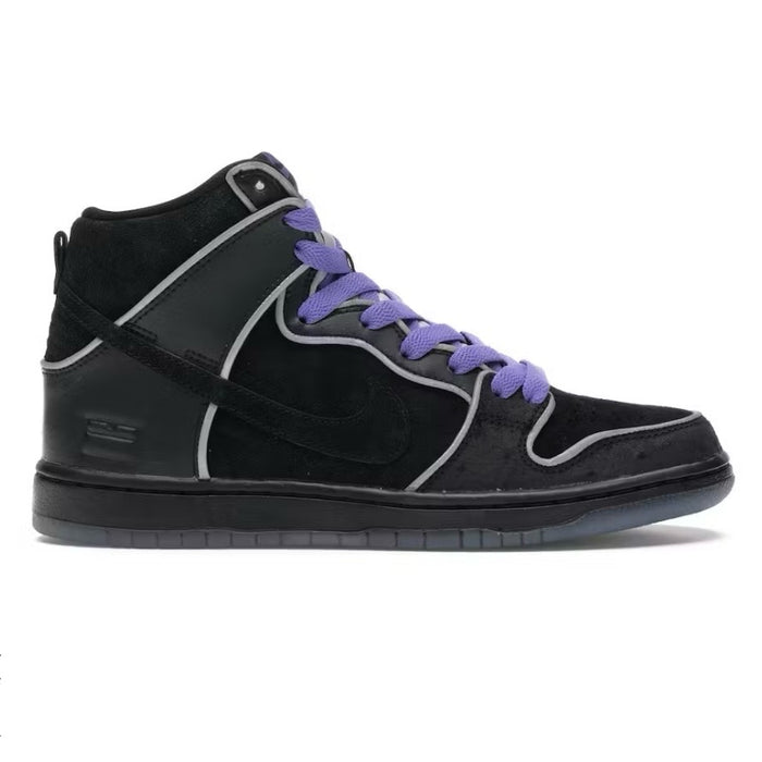 Nike SB Dunk High Black Purple Box