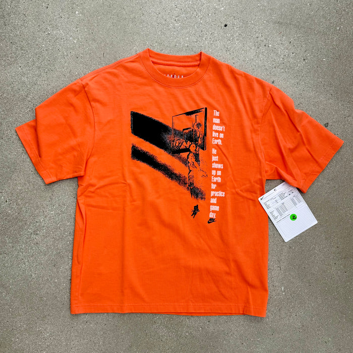 Jordan The Man Doesn't Live On Earth Tee Orange Sample