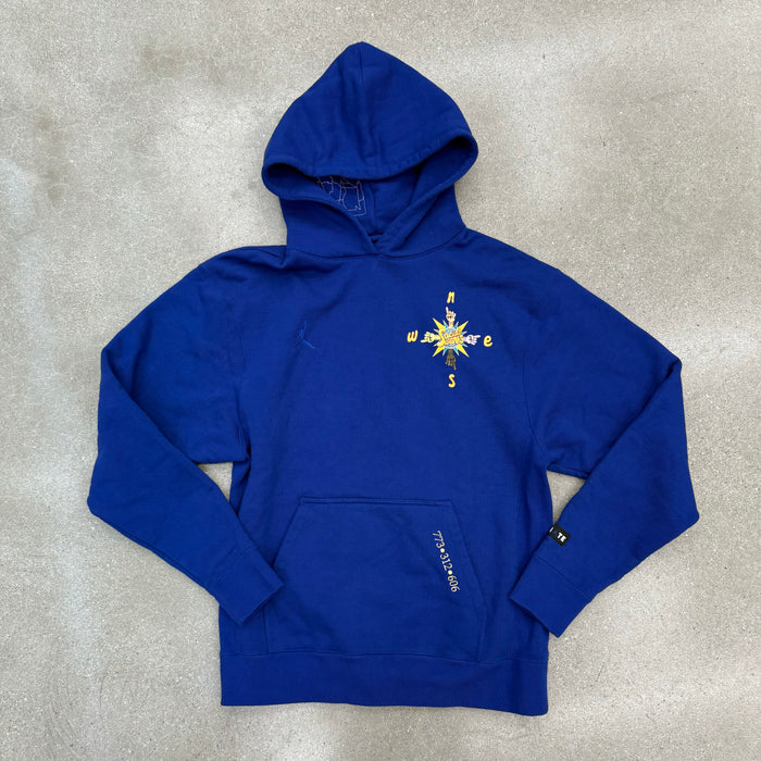 Jordan Social Status Help People Hoodie 'Blue' Sample