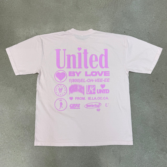 QTFL x UNTD 'United by Love' Tee 'Pink'