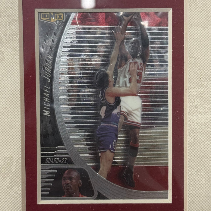 Michael Jordan Chicago Bulls Sports Memorabilia with 4 Trading Cards Black Frame 2