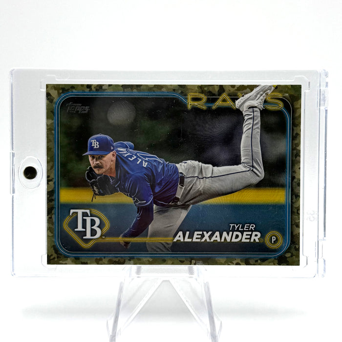 2024 Topps Update TYLER ALEXANDER Camo Parallel #US235 /25 Tampa Bay Rays