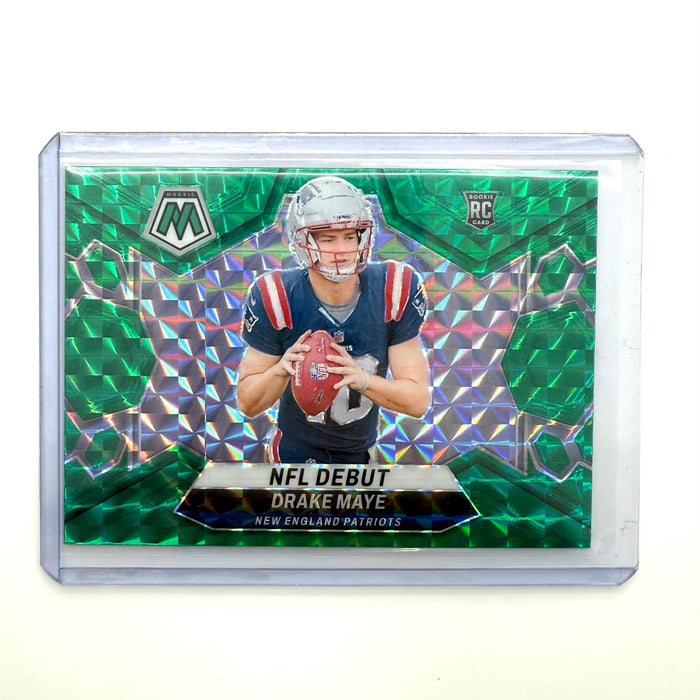 2024 Panini Mosaic NFL Debut Green Mosaic Prizm # 273 Drake Maye Rookie Patriots