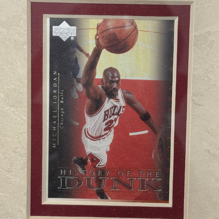 Michael Jordan Chicago Bulls Sports Memorabilia with 4 Trading Cards Black Frame 2