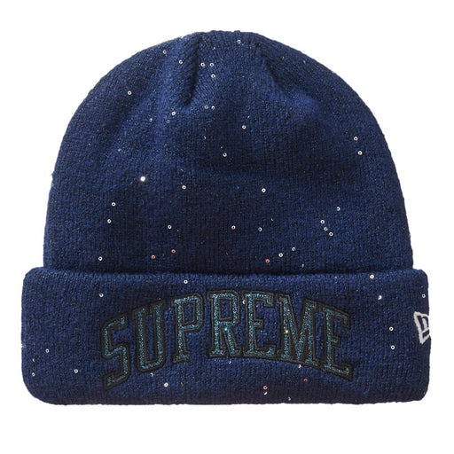 Supreme New Era Metallic Arc Beanie 'Navy' — United Kicks