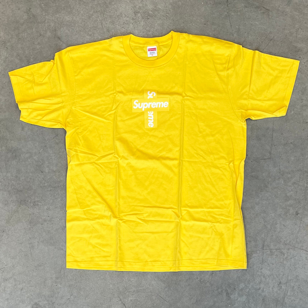 SUPREME T-SHIRT CROSS BOX LOGO - YELLOW – ETEFT AUTHENTIC