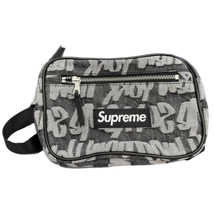 Supreme Fat Tip Jacquard Denim Waist Bag 'Black' — United Kicks